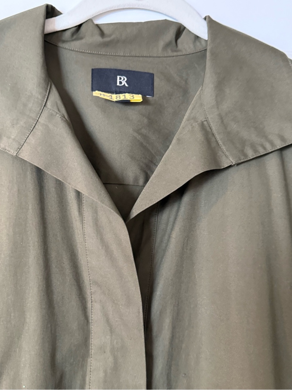 Banana Republic Olive Green Poplin Wide Dress